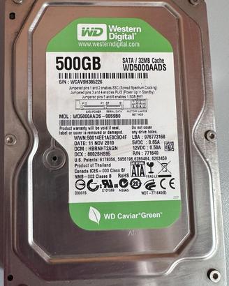 HDD WESTERN DIGITAL 500Gb