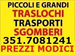 Traslochi noleggio furgone smaltimenti trasporti