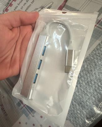 Adattatore usb 3.1 con porta type C multiporta
