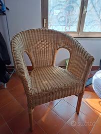 Poltroncina in vimini