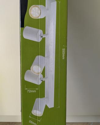 Binario da soffitto con 5 faretti LED