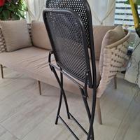 8 Sedie pieghevoli in metallo 