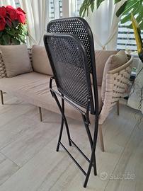 8 Sedie pieghevoli in metallo 