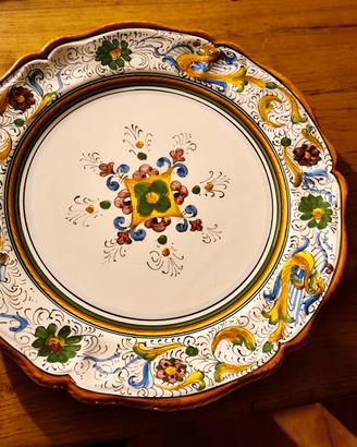 Grande piatto da portata in ceramica Deruta