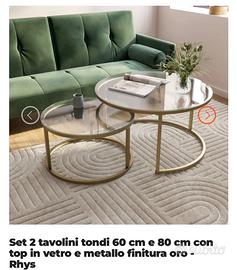 Set 2 tavolini tondi salotto