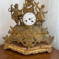 Orologio antico da tavolo in bronzo stile francese