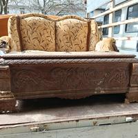 cassapanca antica intarsiata provenienza casa bene