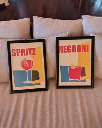 Poster spritz e Negroni da acquistare anche singol