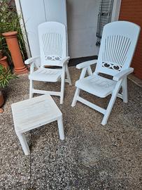 poltrone e tavolino da giardino 