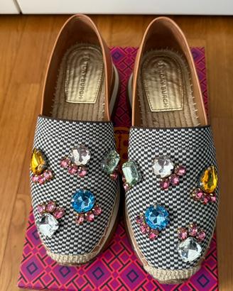 Esadrillas cuoio e pietre Tory Burch n.36.5