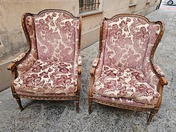 Coppia di poltrone stile Luigi XV