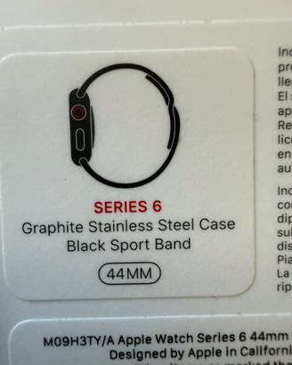 Apple Watch 6 44 mm GPS+Cellular Acciaio Graphite