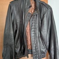 giubbotto di pelle marrone uomo taglia 52