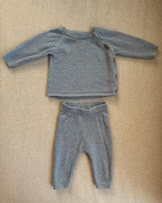 Set due pezzi cotone neonato taglia 62