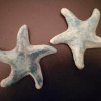 stelle in ceramica acquamarina  con calamita