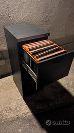 Schedario IKEA ERIK in metallo nero – 3 cassetti