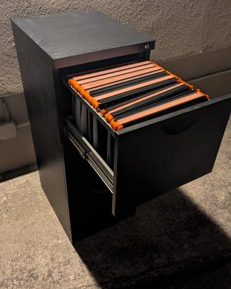 Schedario IKEA ERIK in metallo nero – 3 cassetti