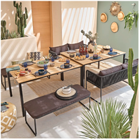 Tappeto in polipropilene beige intrecciato