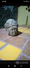 Antica scultura testa In Pietra 