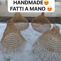 Paralumi in vimini intrecciati a mano