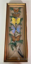 Quadro farfalle tassidermico vintage