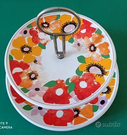PORTAFRUTTA DUE PIATTI CERAMICA 