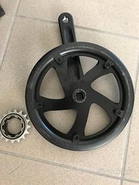 GUARNITURA CORONA PROWHEEL PIGNONE PEDIVELLA BICI