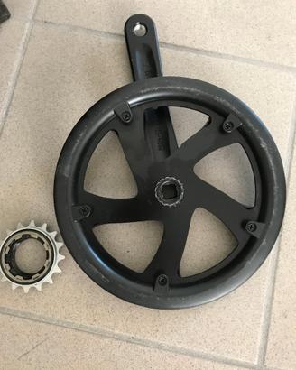 GUARNITURA CORONA PROWHEEL PIGNONE PEDIVELLA BICI