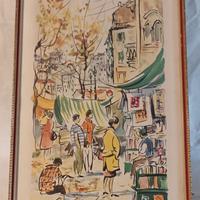 Illustrazione artistica su carta di Amalfi