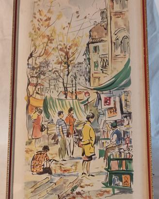 Illustrazione artistica su carta di Amalfi