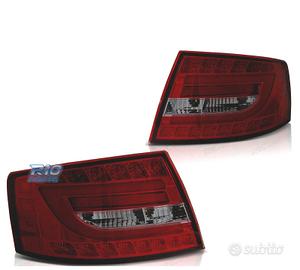 FANALI PER AUDI A6 C6 04-08 SEDAN LED ROSSO AFFUMI