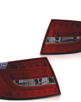 FANALI PER AUDI A6 C6 04-08 SEDAN LED ROSSO AFFUMI