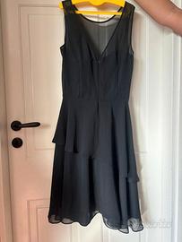 Vestito nero da festa della swing con zip