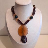 Collana di granato artigianale pezzo unico