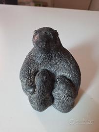 scultura orso in pietra "The Wolf sculpture"