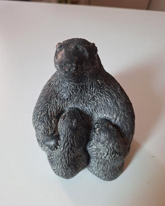scultura orso in pietra "The Wolf sculpture"