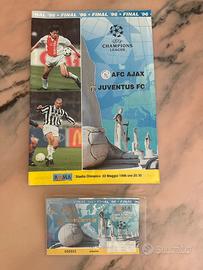 Biglietto e programma finale champions 1996