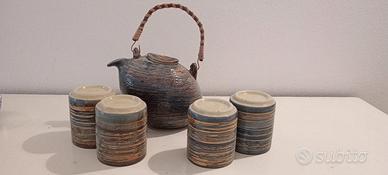 Servizio sake con 4 bicchierini