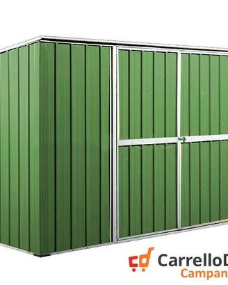 Casetta giardino in Acciaio 345x186 verde chiaro