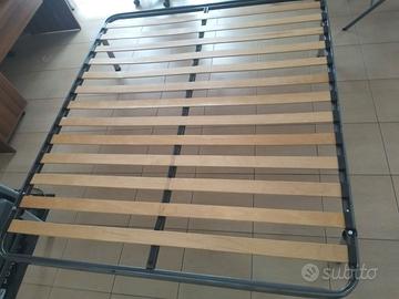 Rete matrimoniale a doghe in legno 160×190 cm –