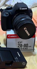 Canon EOS 1200D + obiettivo 28-80mm + 2 batterie