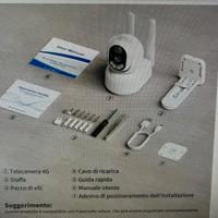 PESAIR 4G LTE Telecamera Interno con SIM, 2K Video