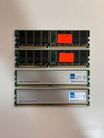 Moduli RAM DDR1 e DDR2 - Elixir e Team Group