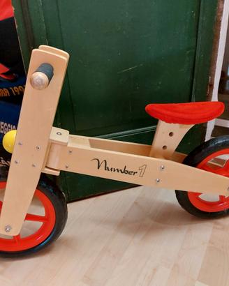bici senza pedali in legno