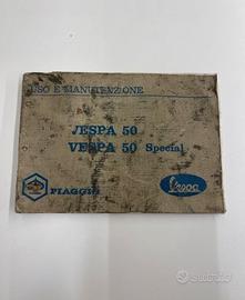 Libretto Uso e Manutenzione Vespa 50 V5A1T V5A2T