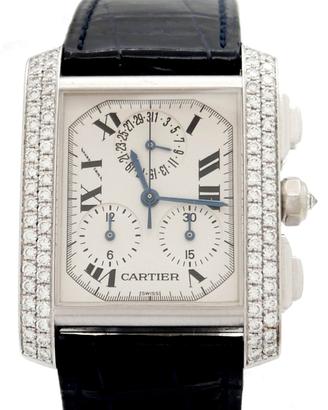 Cartier Tank Francaise Chrono Oro Bianco Diamond