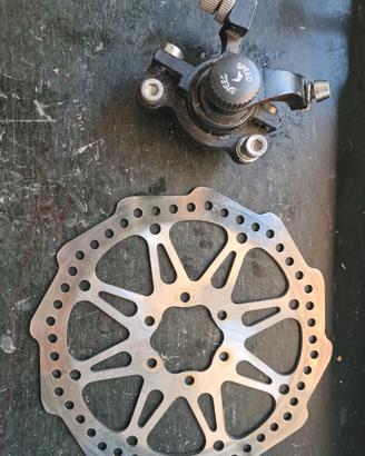 Set disco 140 mm + pinza  freno mtb