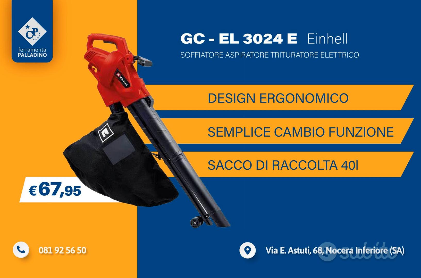 Soffiatore / aspiratore elettrico Einhell - Giardino e Fai da te In vendita  a Salerno