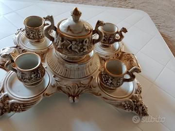 Servizio caffè vintage Capodimonte - "Putti e Ange