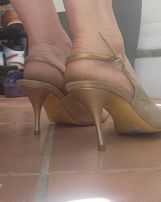 Scarpe slingback vintage Guido Sgariglia in vero c